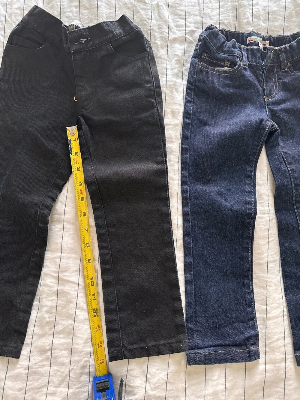Girls Black and Navy Jeans
